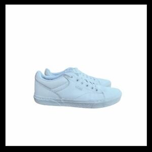 Vans Seldan Classic White Leather Wall Off Skate Tennis Sneaker Shoe Old Men 9.5